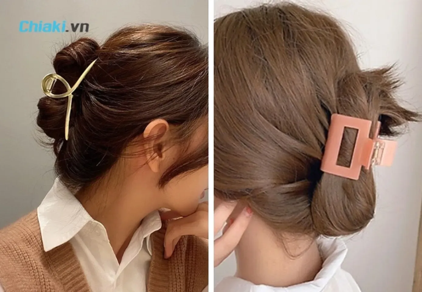 Kẹp tóc càng cua kiểu búi gập thanh lịch