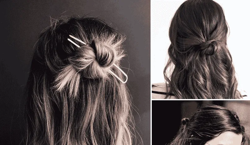 Cách búi củ tỏi cho tóc dài kiểu cổ điển từng bước