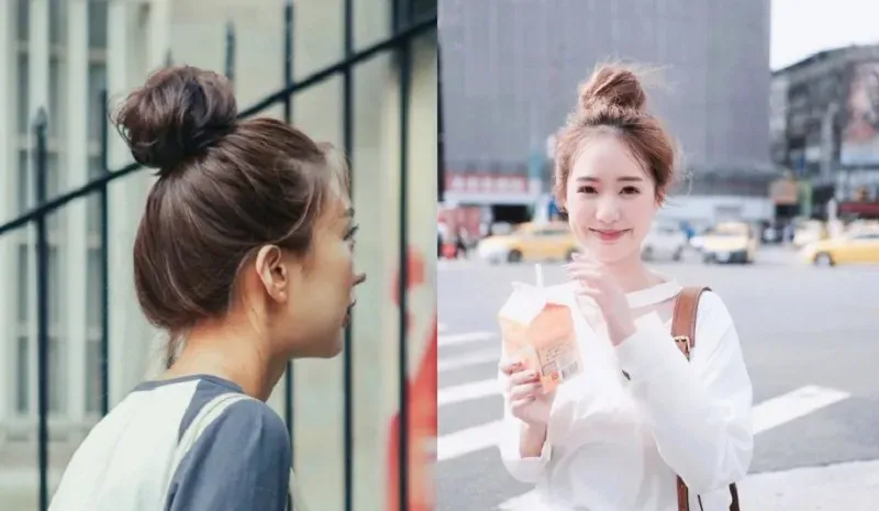 Búi tóc củ tỏi phồng đơn giản, đẹp mắt