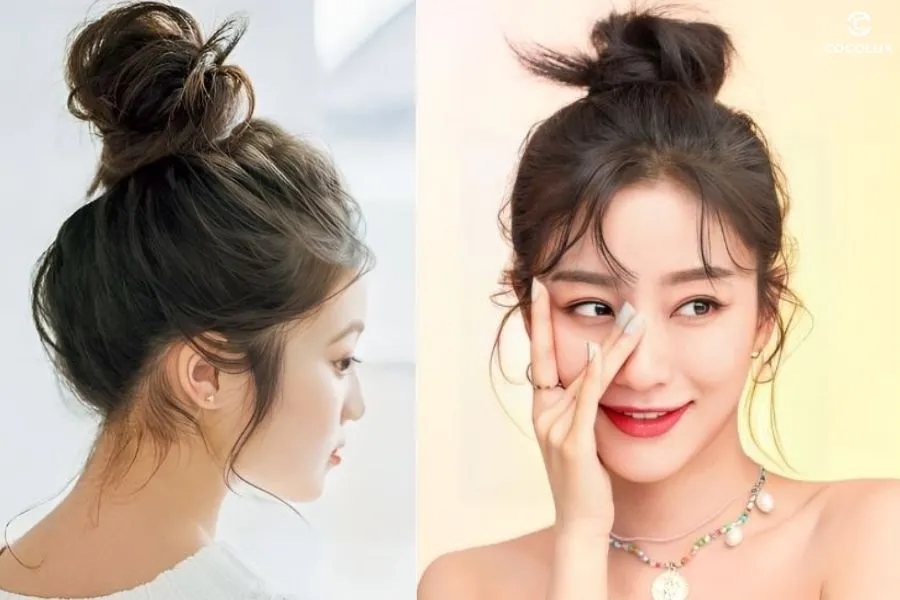 Búi tóc phồng đánh rối, tăng độ dày và vẻ cá tính