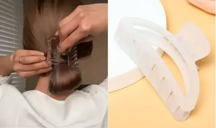 Hướng dẫn cách búi tóc củ tỏi thấp bằng kẹp càng cua gọn gàng