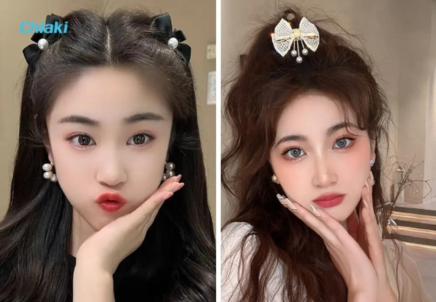 Kẹp tóc càng cua kiểu nửa đầu cao "hack" tuổi