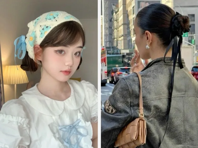 Băng Đô Kết Hợp Kiểu Tóc Củ Tỏi Đa Dạng Phong Cách