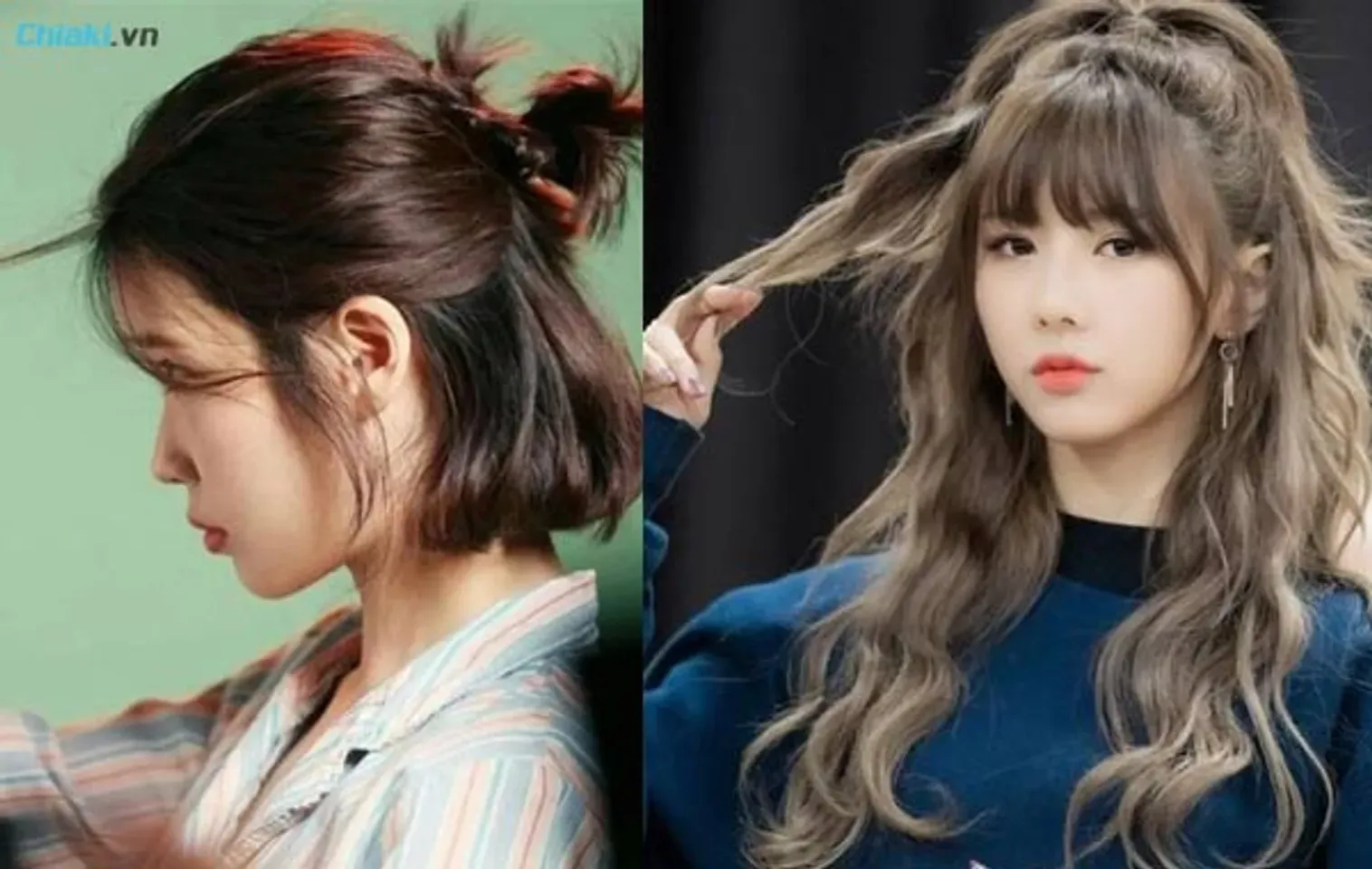 Cách cột tóc cao kiểu nửa đầu