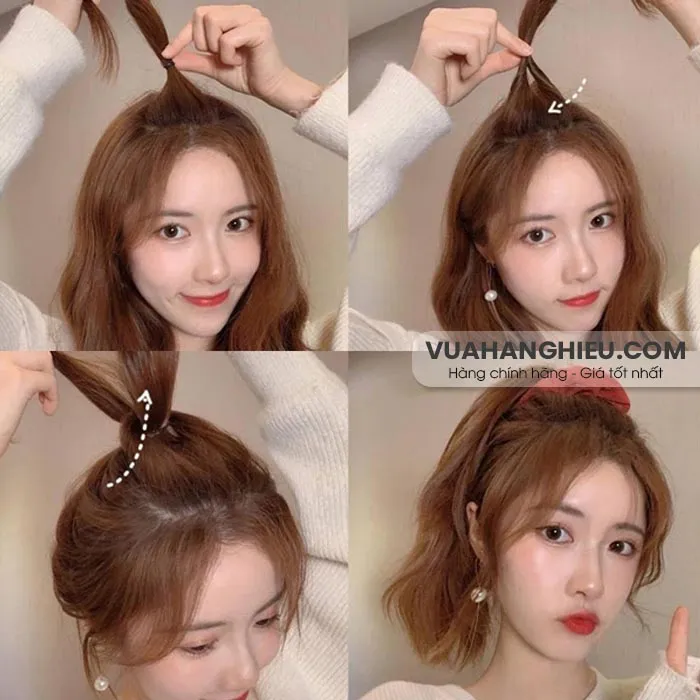 Cô gái với mái tóc buộc đuôi ngựa cao, năng động và trẻ trung