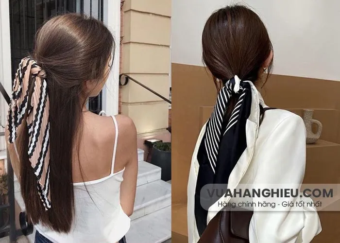 Tạo kiểu tóc chuyên nghiệp: Tóc buộc kiểu Pháp sang trọng với khăn lụa