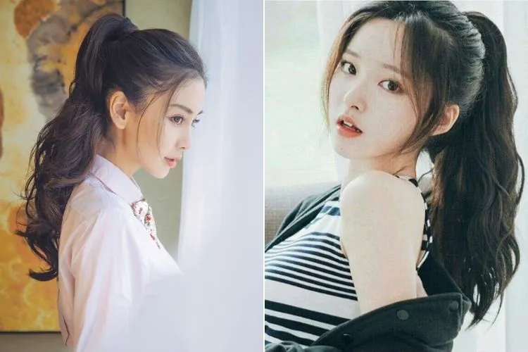 Hình ảnh minh họa kỹ thuật cột tóc đuôi ngựa cao mang lại vẻ ngoài năng động