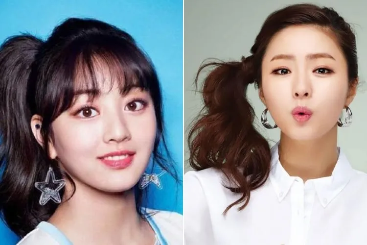 Hình ảnh một kiểu buộc tóc đuôi ngựa lệch cá tính và dễ thương