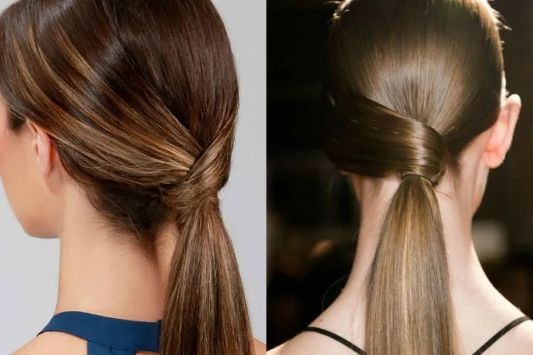 Từng bước hướng dẫn chi tiết cách cột tóc đuôi ngựa thấp tạo kiểu xoắn điệu đà