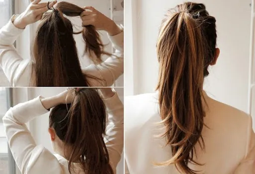 Tóc đuôi ngựa với các bước buộc đơn giản