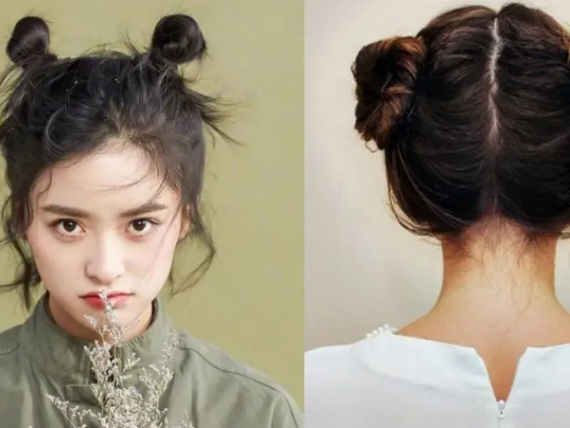 Kiểu tóc búi sừng cá tính