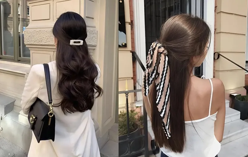 Kiểu tóc buộc nửa đầu xoắn thừng duyên dáng và thanh lịch cho phái đẹp