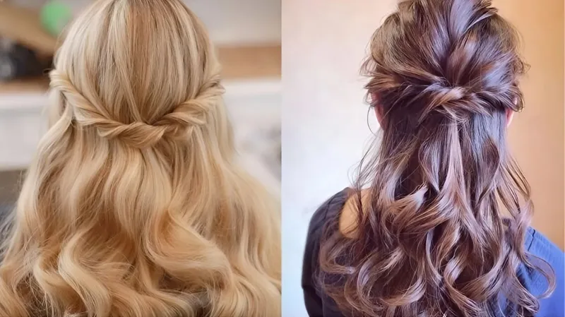 Cách tết xương cá cho tóc dài buộc nửa đầu thanh lịch