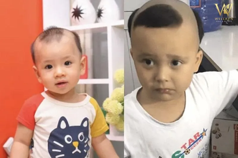 Kiểm tra và điều chỉnh kỹ lưỡng mái tóc sau khi cắt xong cho bé