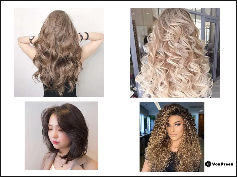 Các kiểu tóc uốn sóng thông dụng và dấu hiệu tóc hư tổn