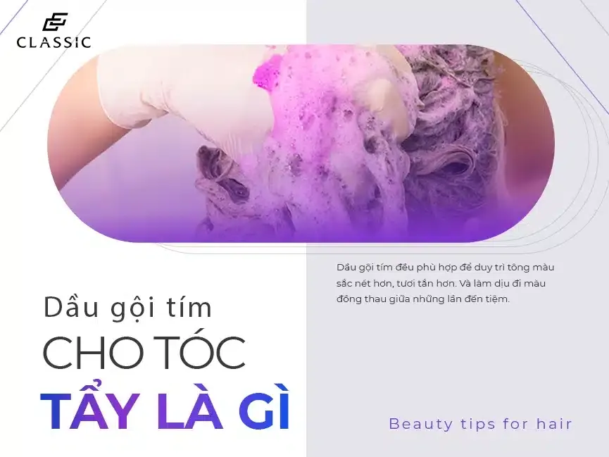 Hình ảnh cận cảnh sợi tóc sau khi được xử lý bằng phương pháp tẩy màu tím