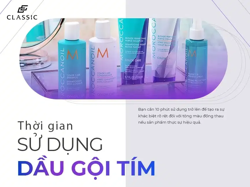 Hình ảnh so sánh tóc trước và sau khi thực hiện tẩy tóc màu tím