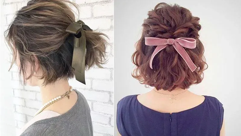 Người mẫu cột tóc nửa đầu xoắn kiểu công chúa, tạo cảm giác tóc dày và bồng bềnh