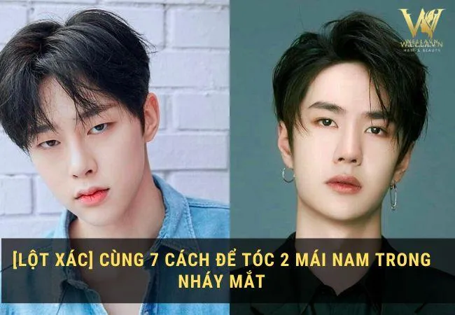 Hình ảnh một người đàn ông với mái tóc hai mái đẹp, được tạo kiểu bồng bềnh và lãng tử