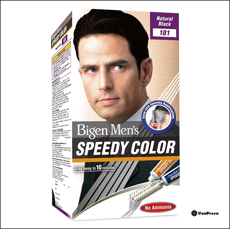 Thuốc nhuộm Bigen Mens Speedy Color dành cho nam giới, một biến thể của cách dùng thuốc nhuộm tóc bigen.