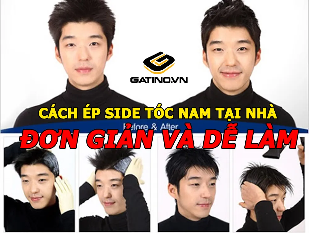 Chân dung nam giới với kiểu tóc được ép side gọn gàng, tạo kiểu chuyên nghiệp