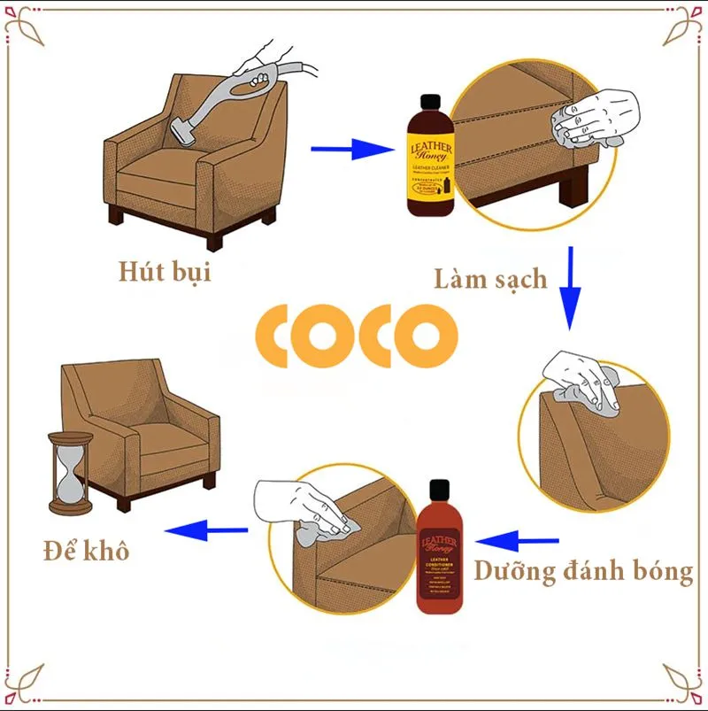 làm sạch ghế sofa da