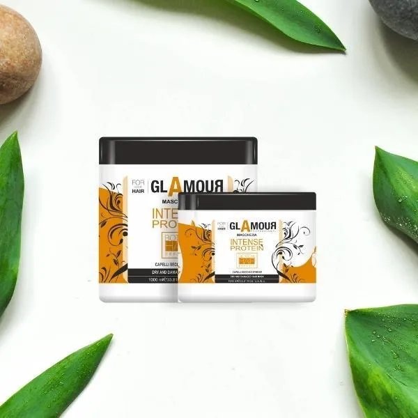 Hộp mặt nạ phục hồi bổ sung dưỡng chất cho tóc khô xơ Glamour màu trắng và hồng