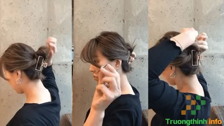 Kẹp càng cua cỡ nhỏ cố định búi củ tỏi cho tóc xoăn ngắn