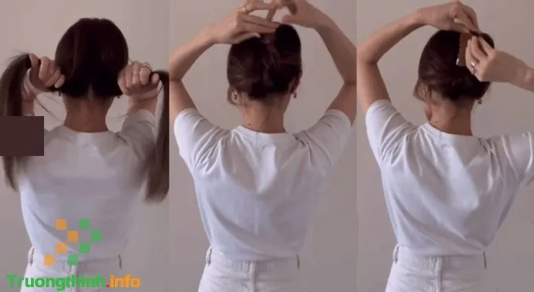 Kỹ thuật kẹp càng cua thắt nút cho tóc dày, có thể áp dụng cho tóc xoăn ngắn