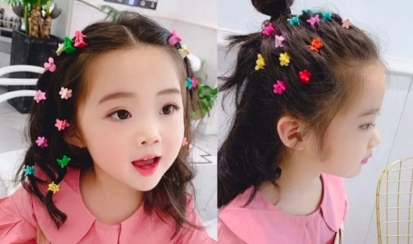Kẹp tóc mini cho bé gái trông đáng yêu hơn