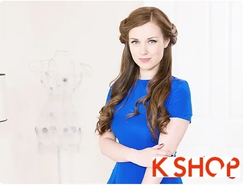 Hình ảnh tóc búi lọn nửa đầu với độ xoăn nhẹ tạo sự cổ điển