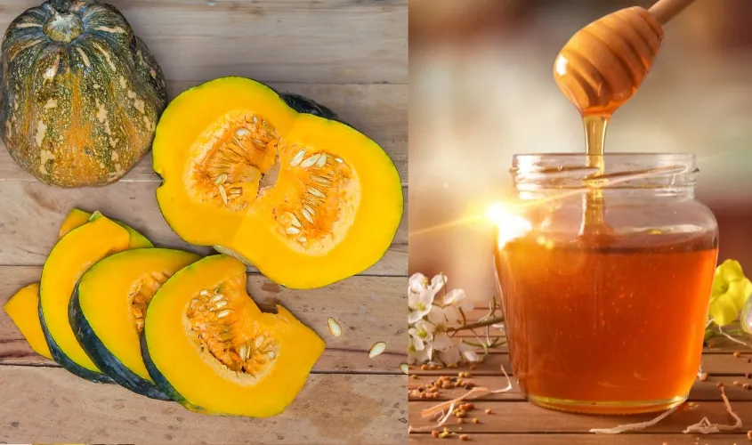 cách làm mặt nạ cho tóc bằng bí đỏ và mật ong giàu dưỡng chất vitamin A