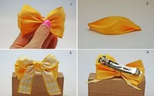 Một kiểu làm nơ đôi kẹp tóc khá đơn giản