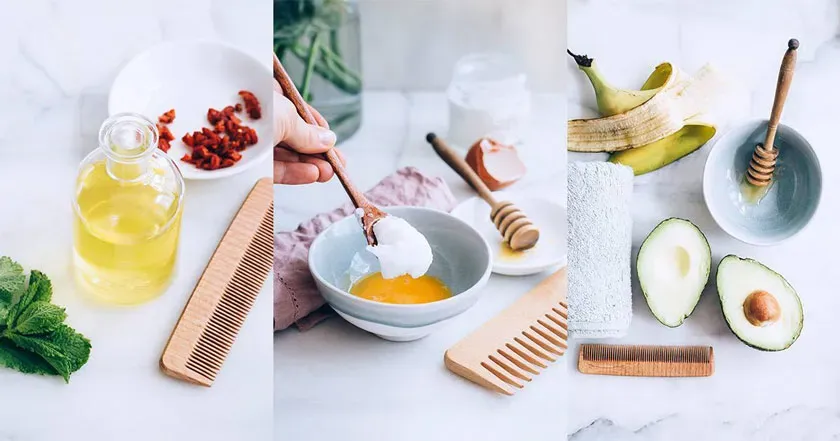 Dưỡng tóc với các loại dầu tự nhiên như dầu dừa, dầu argan