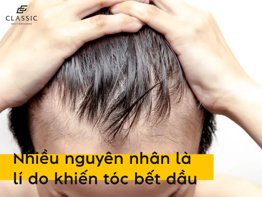 Chân dung nam giới với mái tóc bết xẹp, cần áp dụng cách làm phồng tóc nam hiệu quả