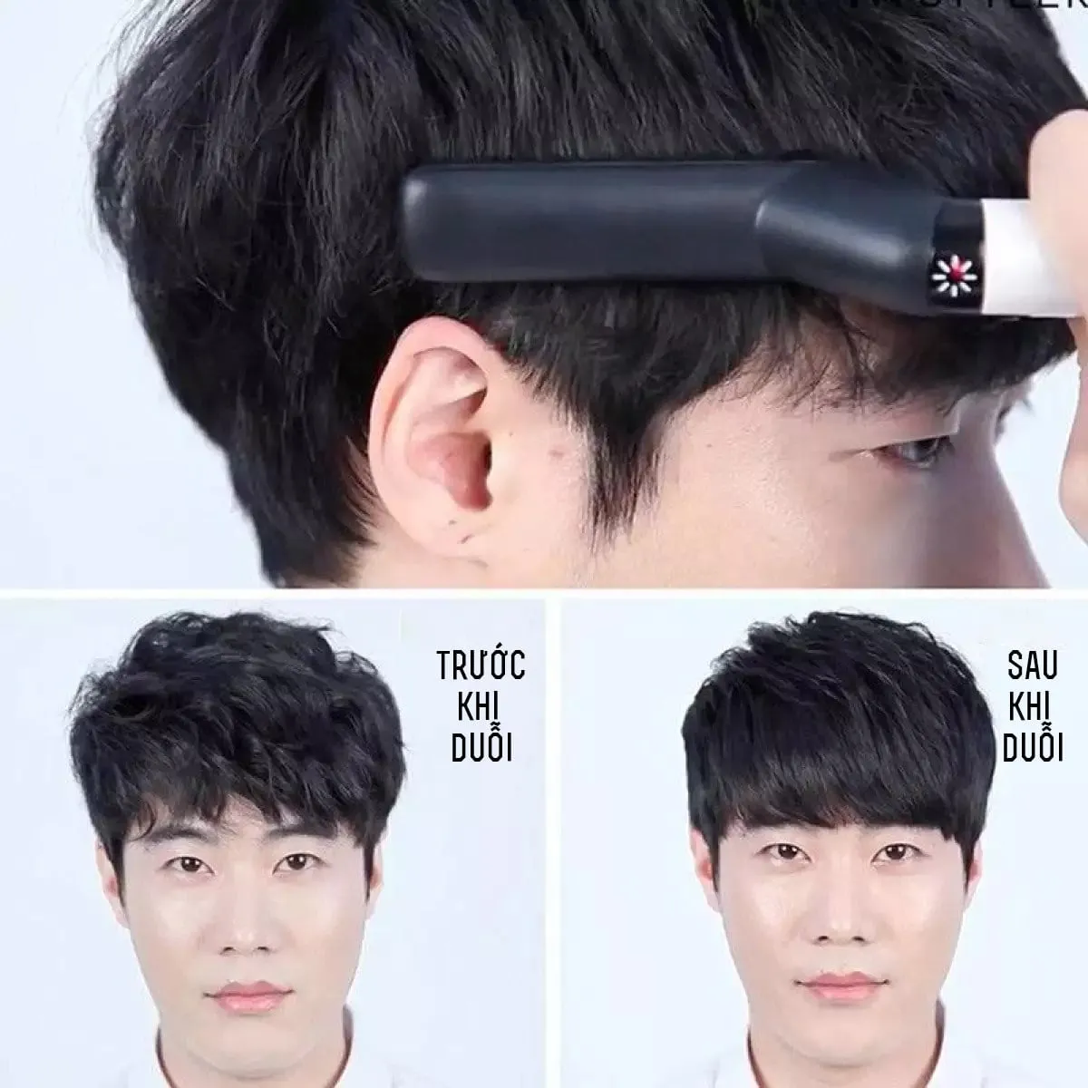 Chuyên gia dùng máy ép tạo kiểu sóng xoăn chuẩn mực và giữ nếp lâu