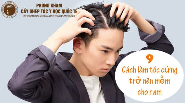 Cận cảnh mái tóc nam đã được tạo kiểu và duy trì độ cứng cáp