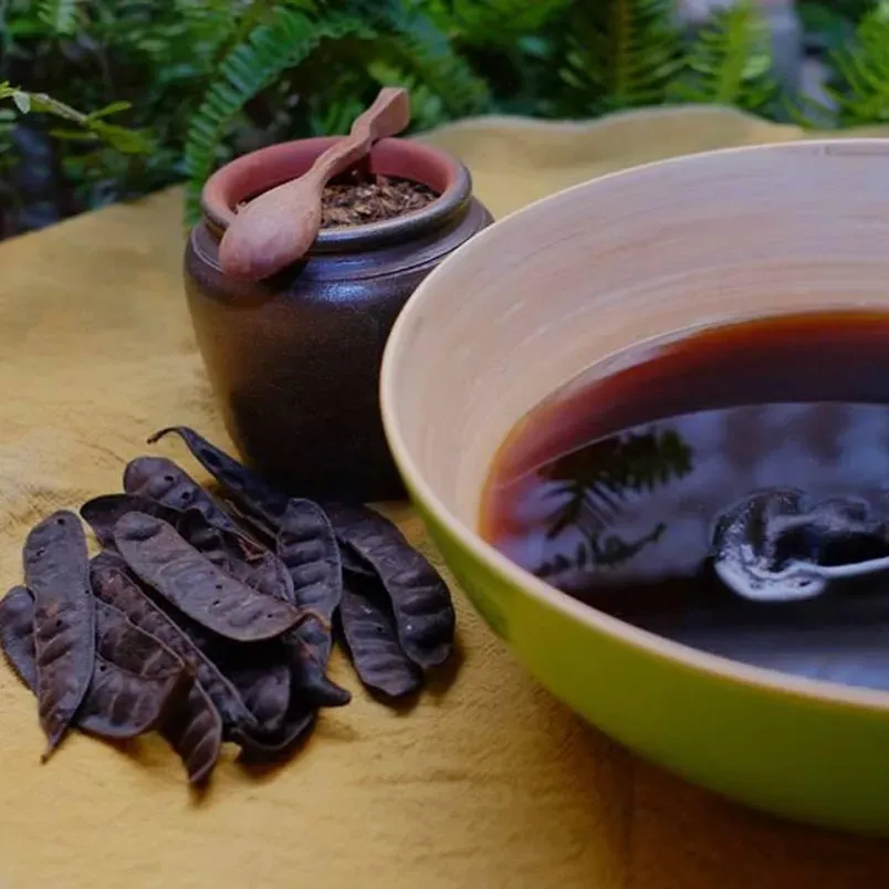 Bát bồ kết đã được chế biến thành nước gội đầu truyền thống