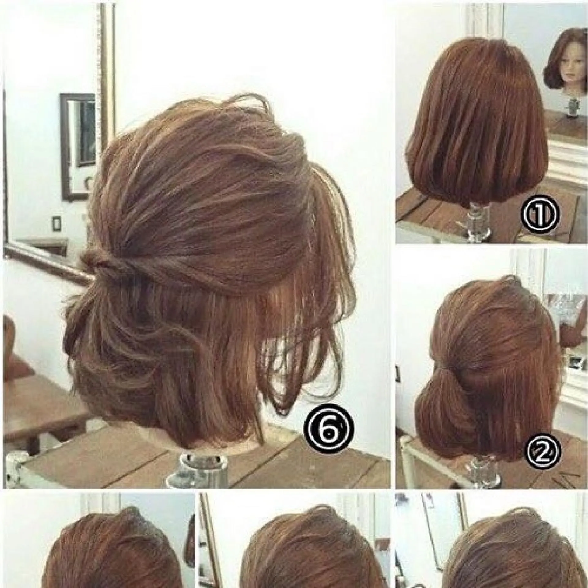 Cách làm tóc tết nửa đầu vòng cung đơn giản cho tóc ngắn