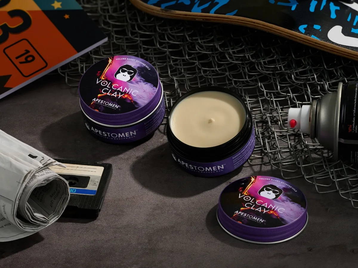 Sáp vuốt tóc Volcanic Clay mang lại khả năng giữ nếp tốt và độ hút dầu ấn tượng cho tóc dầu