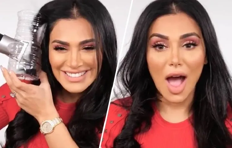 Sử dụng chai nhựa để tạo xoăn là một mẹo DIY sáng tạo trong cách làm tóc xoăn bằng máy sấy