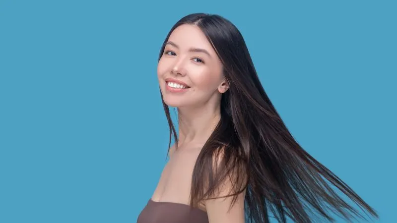 Minh họa tóc mọc nhanh và dày hơn nhờ vitamin C, là thành phần chủ yếu của cách làm xịt dưỡng tóc