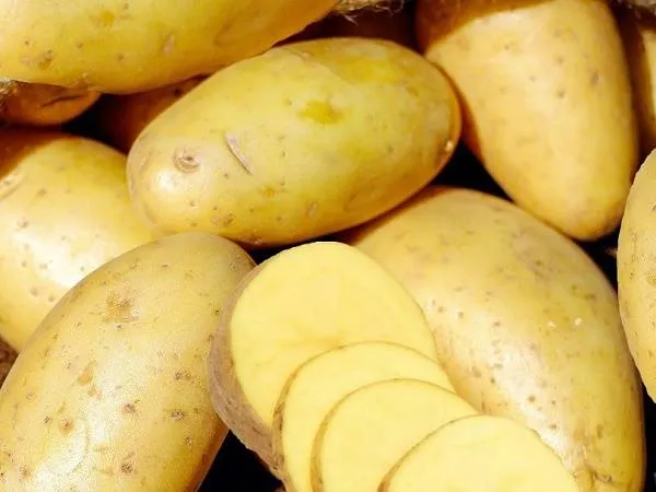 Cận cảnh một củ khoai tây đã gọt vỏ, minh họa cho việc sử dụng dinh dưỡng tự nhiên để chăm sóc tóc