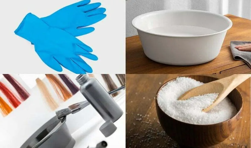 Các vật dụng cần chuẩn bị khi nhuộm quần áo bằng thuốc nhuộm tóc