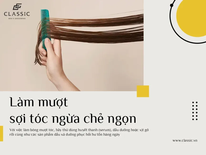 Cách chải tóc nhẹ nhàng bằng lược răng thưa, thói quen giúp ngăn ngừa chẻ ngọn