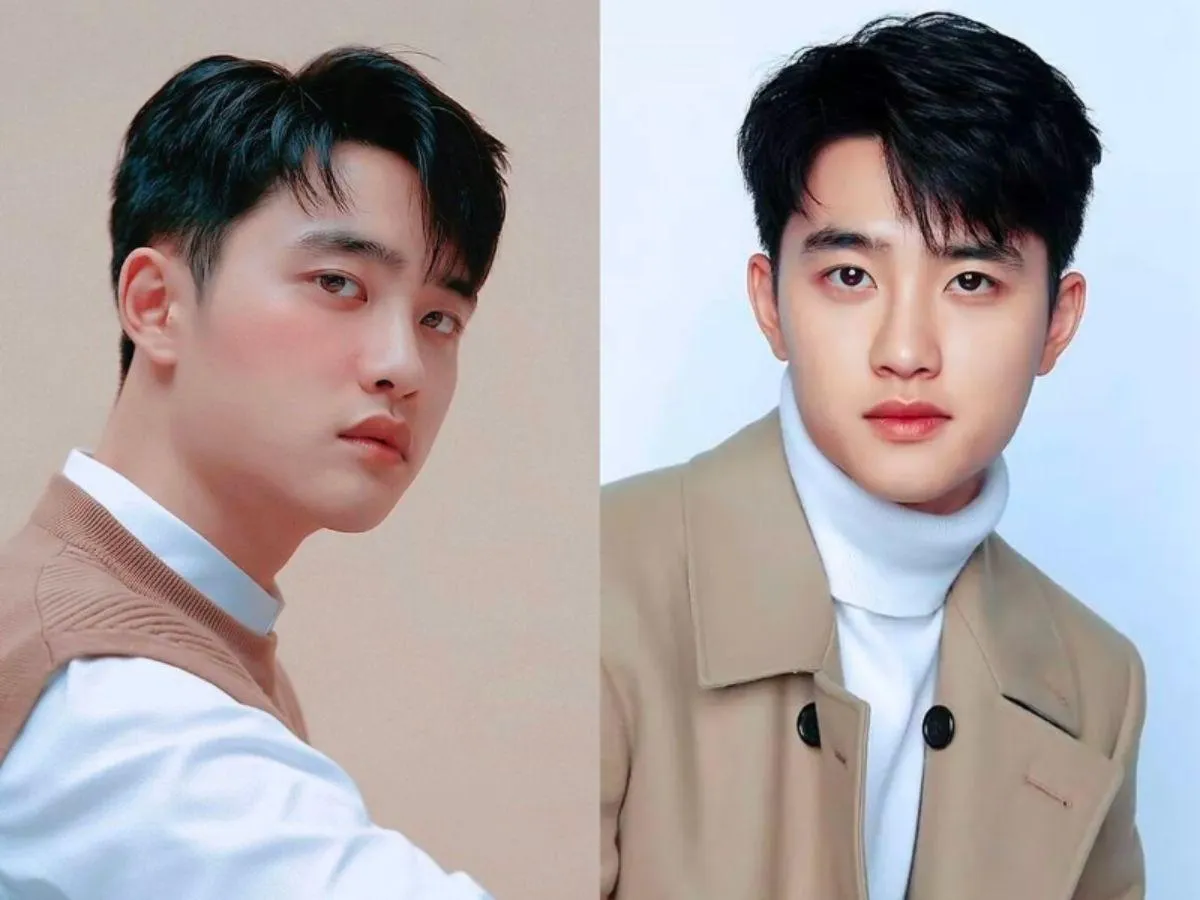 Chuyên gia đang hướng dẫn kỹ thuật rẽ ngôi và xử lý các vùng tóc nam khó vào nếp