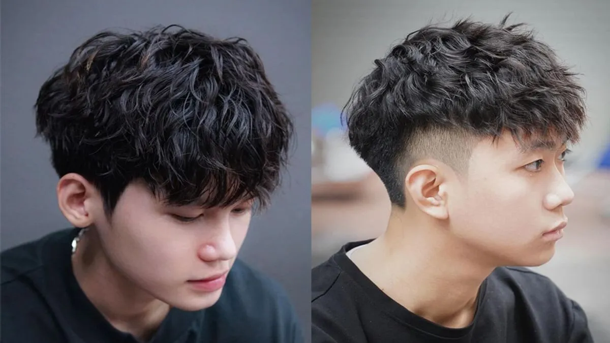 Sử dụng lược tròn để cuốn các lọn tóc xoăn theo nếp đã được uốn trước đó