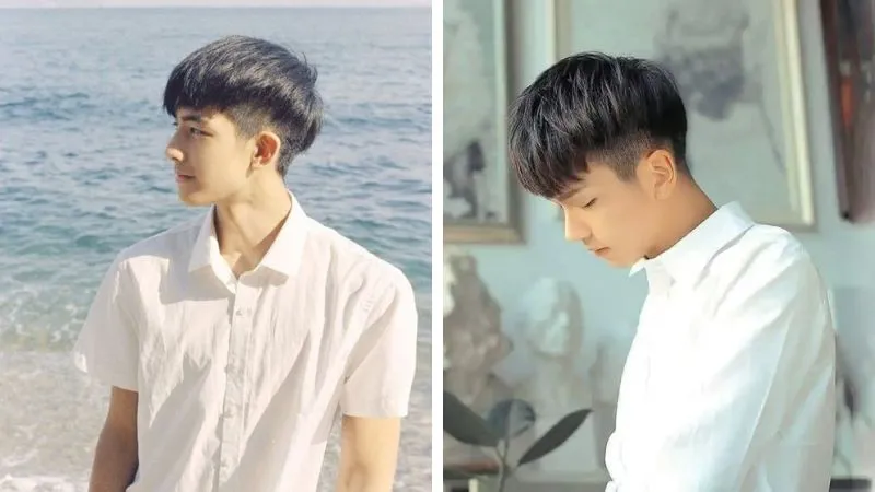 Dùng lược bán nguyệt để bẻ cong tóc, kết hợp với máy sấy có lắp mỏ vịt để tạo độ phồng cho tóc