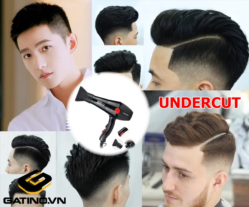 Cách sấy tóc nam Undercut đẹp