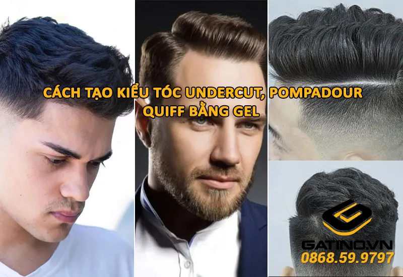 Người đàn ông đang lựa chọn các sản phẩm tạo kiểu tóc Gel, Pomade, Sáp khác nhau